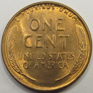 1937 Lincoln Wheat Cent - antique uncirculated American wheat penny