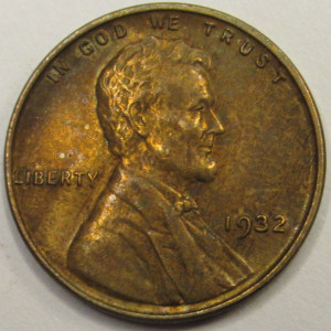 1932 Lincoln Wheat Cent - antique thirties American wheat penny