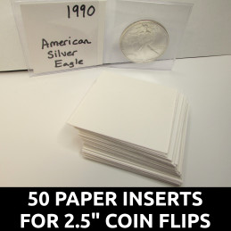 50 Paper Inserts for 2.5 x...