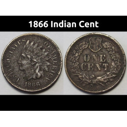 1866 Indian Head Cent -...