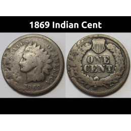 1869 Indian Cent - semi key...