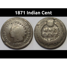 1871 Indian Head Cent -...