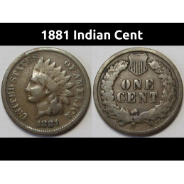 1881 Indian Head Cent -...