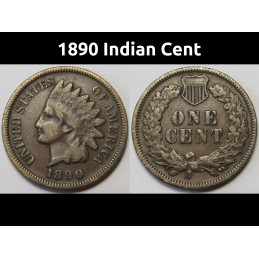 1890 Indian Head Cent -...