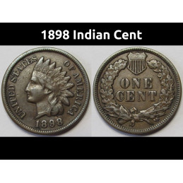 1898 Indian Head Cent -...