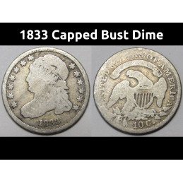1833 Capped Bust Dime -...
