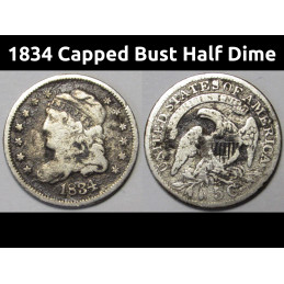 1834 Capped Bust Half Dime...