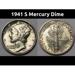 1941 S Mercury Dime -...