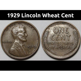 1929 Lincoln Wheat Cent -...