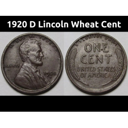 1920 D Lincoln Wheat Cent -...