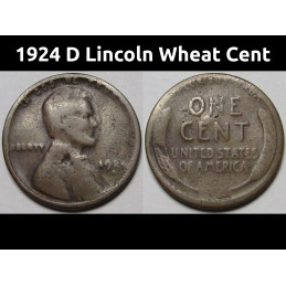 1924 D Lincoln Wheat Cent -...