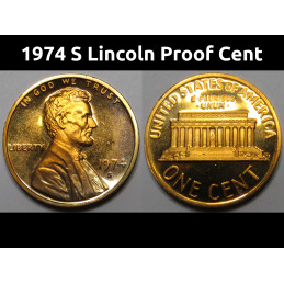 1974 S Lincoln Proof Cent -...