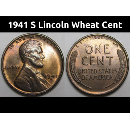 1941 S Lincoln Wheat Cent -...