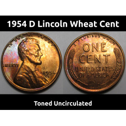1954 D Lincoln Wheat Cent -...