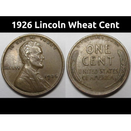 1926 Lincoln Wheat Cent -...