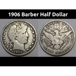 1906 Barber Half Dollar -...