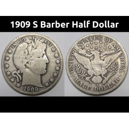 1909 S Barber Half Dollar -...