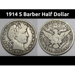 1914 S Barber Half Dollar -...