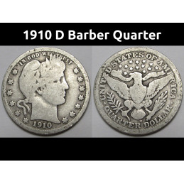 1910 D Barber Quarter -...