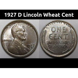 1927 D Lincoln Wheat Cent -...