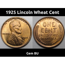 1925 Lincoln Wheat Cent -...