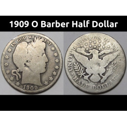 1909 O Barber silver Half...