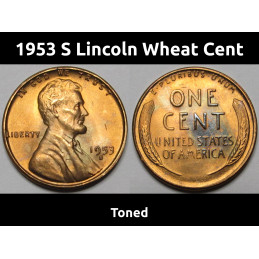 1953 S Lincoln Wheat Cent -...