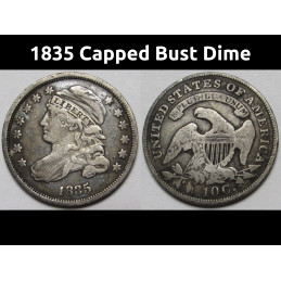 1835 Capped Bust Dime -...