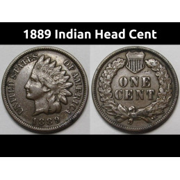 1889 Indain Head Cent - old...