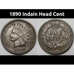 1890 Indian Head Cent -...