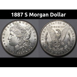 1887 S Morgan Silver Dollar...