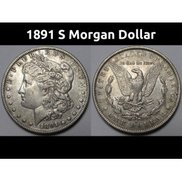 1891 S Morgan Silver Dollar...