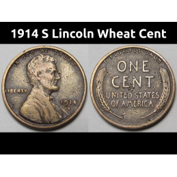 1914 S Lincoln Wheat Cent -...