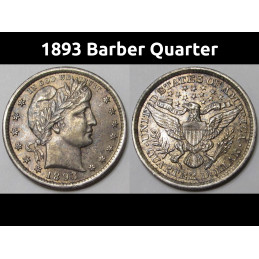1893 Barber Quarter - high...