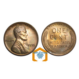 1955 Lincoln Wheat Cent -...