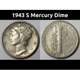 1943 S Mercury Dime - about...