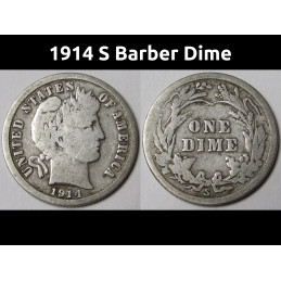 1914 S Barber Dime -...