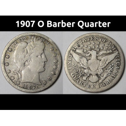 1907 O Barber Quarter