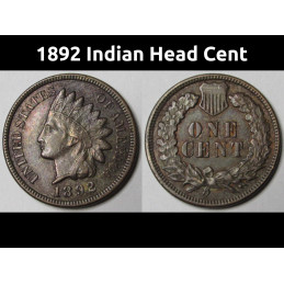 1892 Indian Head Cent -...