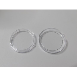 Air-Tite Nickel Coin Capsules – 21mm With Black Rings, 25 Pack – USA Made Acrylic Holders