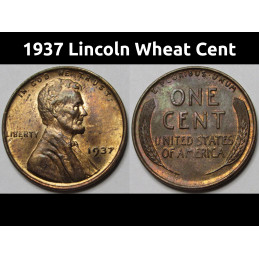 1937 Lincoln Wheat Cent -...