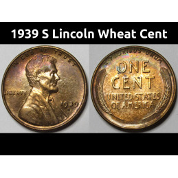 1939 S Lincoln Wheat Cent -...