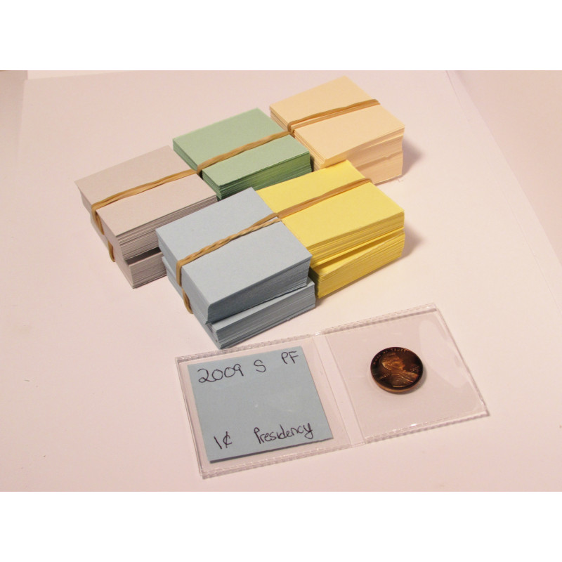 500 Paper Inserts for 2x2 coin flips multicolor safe for coins