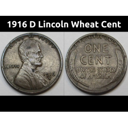 1916 D Lincoln Wheat Cent -...