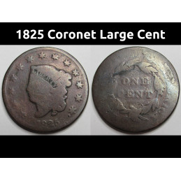 1825 Coronet Head Large Cent
