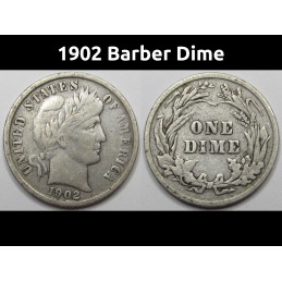 1902 Barber Dime - old...