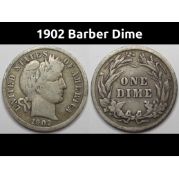 1902 Barber Dime - antique...