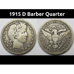1915 D Barber Quarter -...