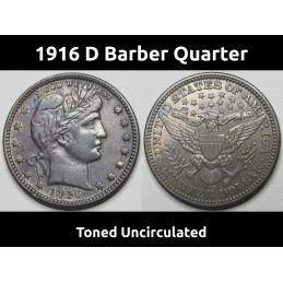 1916 D Barber Quarter -...