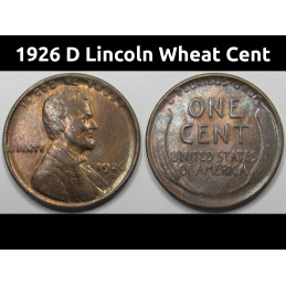 1926 D Lincoln Wheat Cent -...